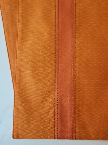 Crate & Barrel GRAYSON Placemats TANGERINE Orange~Set of 4~NEW W/O TAGS 14"x19" - Picture 2 of 6