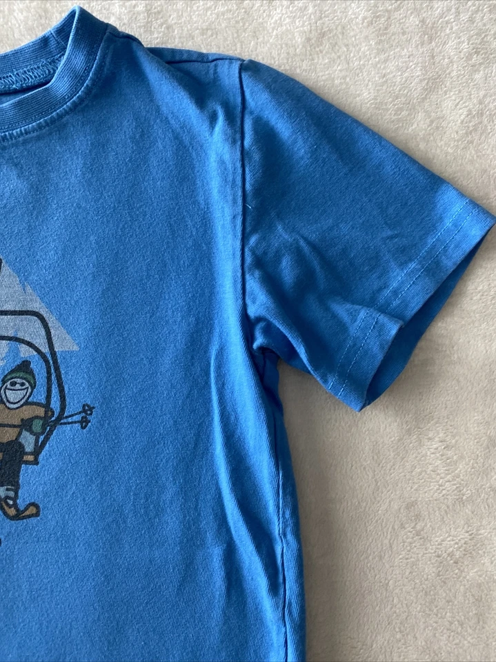 Life Is Good Niños Niños Azul Negro Oso Esquí Elevador Esquí Manga Corta Camisa 5-6 Foto 3 de 4