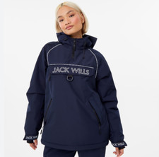 Jack Wills Over The Head Ski Coat Womens Navy Size Uk Xl #ref163