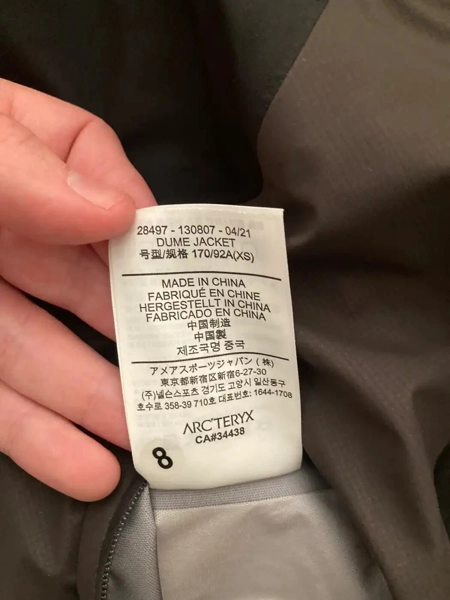 Arc'teryx System A Dume Jacket Black Size XS GORE TEX BETA