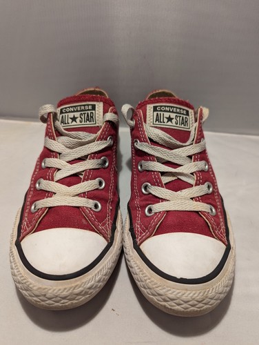 Converse Red Unisex Low Top Chuck Taylor All Star Shoes Sneakers Red Kids Size 2 - Picture 7 of 7