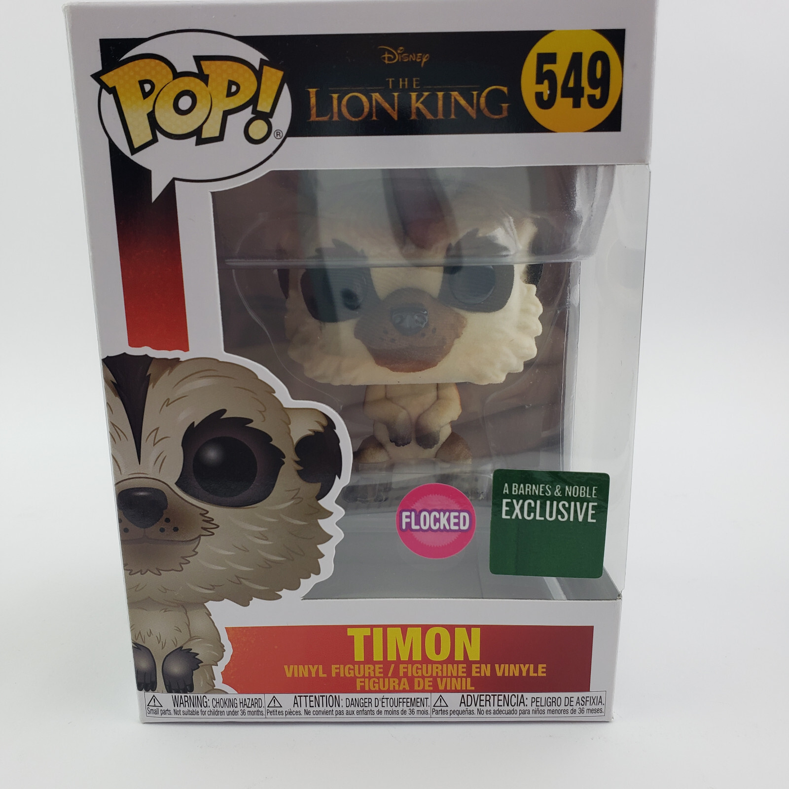Funko Pop! Disney The Lion King Timon 549 Flocked Barnes And Noble Exclusive