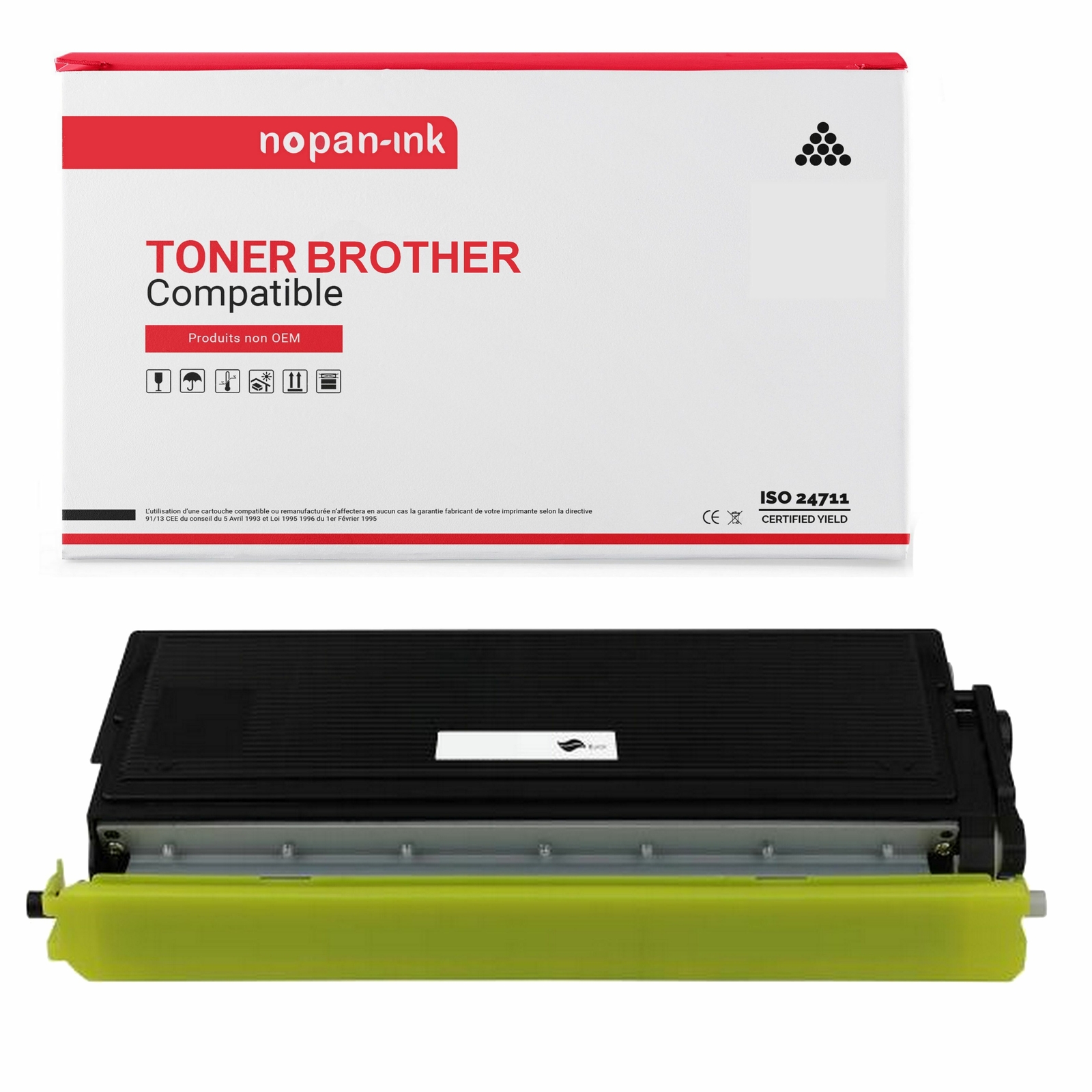Toner TN6600 noir NOPAN-INK compatible contre les textes clairs et illisibles