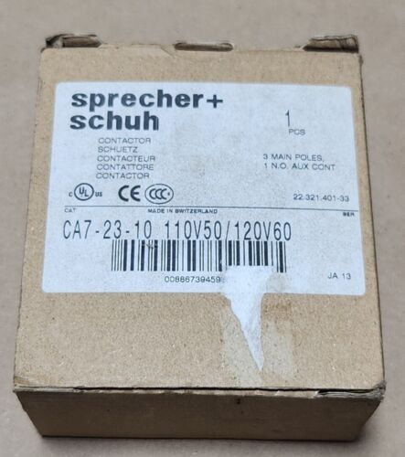 *BRAND NEW* Sprecher+Schuh CA7-23-10 Contactor 110/120V 50/60Hz Coil + Warranty! - Picture 9 of 9