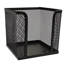 Zettelkasten aus Drahtmetall 9,5x9,5x8,5cm Zettelkästchen schwarz Netz für Notiz