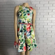 Eliza J. Floral Sleeveless Fit and Flare Dress Size 4