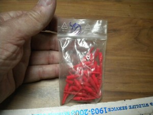 Lot of 40 Red Plastic Dart Tips,  See Pictures  Unnamed ,New & used Tips 