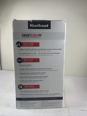 Kwikset Smartcode 913 Contemporary Electronic Deadbolt Featuring 