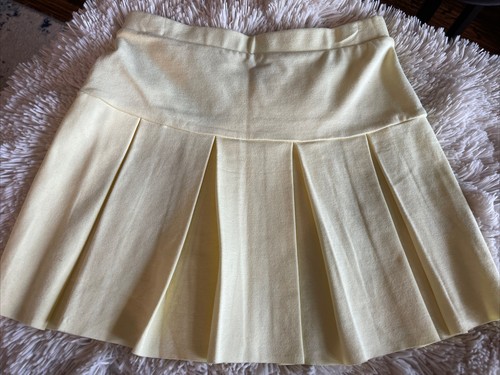 2 Girls Art Class Skirts 7/8 Green Floral and Solid Yellow - Picture 4 of 5