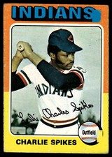1975 Topps Charlie Spikes  #135 Cleveland Indians Baseball Card