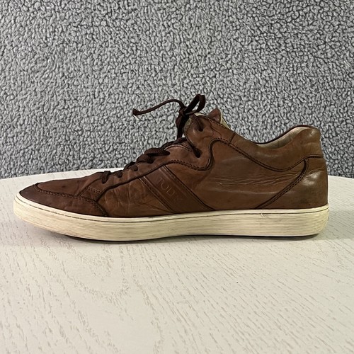 Tods Shoes Mens 11.5 UK / 13 US Brown Leather Casual Lace Up Low Top Sneakers - Picture 14 of 24