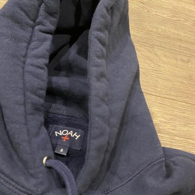 NOAH NYC Blue Cross Logo Hoodie In Royal Blue Size Small 