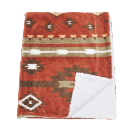 Southwest Sherpa Fleece Throw Blanket Ultra Soft Reversible Cozy Plush Blanket - Picture 26 of 32