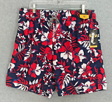 Speedo Mens 18" Palm Print Swim Trunks Mens XL Multicolor UPF 50 Liner Stretch