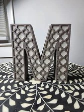 LETTER M (SET OF 2) WALL OR TABLE DECOR BEAUTIFUL & UNIQUE