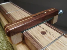 DULCIMER CAPO - Black Walnut and Maple with a Maple stripe. Made in Ohio