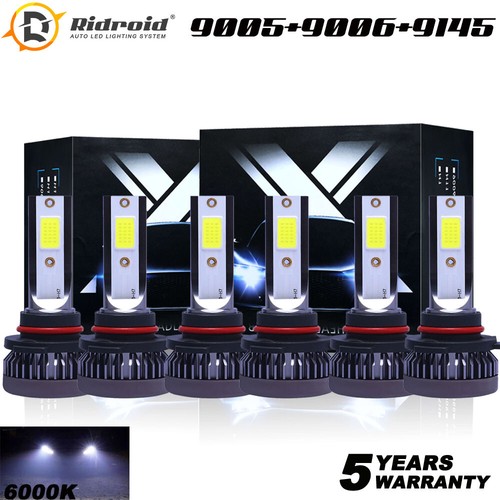 3set 9005 9006 9145 Hi-Lo Beam Foglight Combo 360W LED Headlight Bulb Kit 6000K - 第 1/12 張圖片