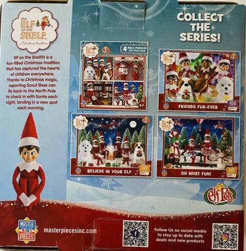 Master Pieces ELF ON THE SHELF Jigsaw Puzzles (4) 100-Piece New in Sealed Box - Picture 1 of 7