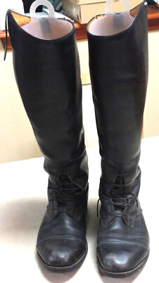 E.Vogel Equestrian Riding Black Leather Women's Tall Boots 10.5'' Pre-Owned