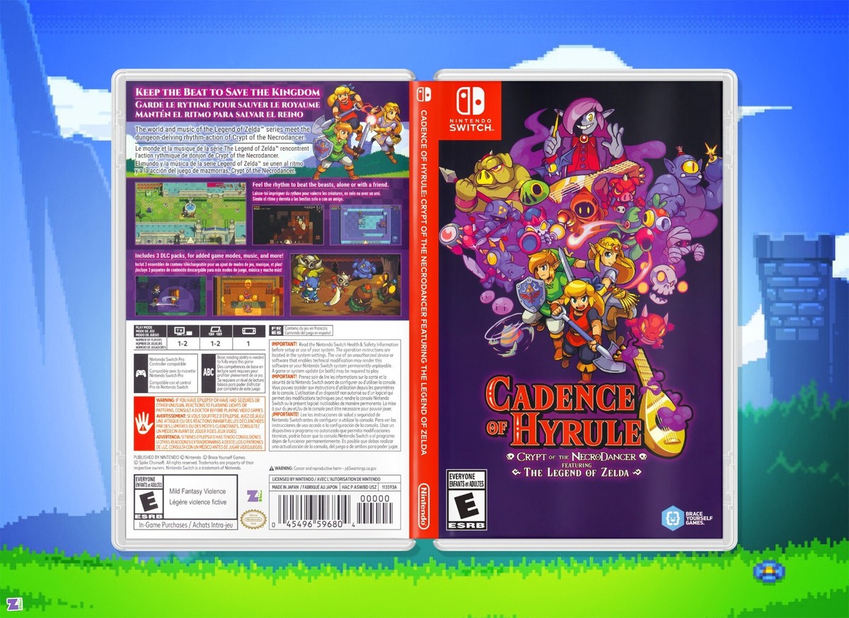 Cadence of Hyrule Zelda COVER ART: Replacement Insert / Case for