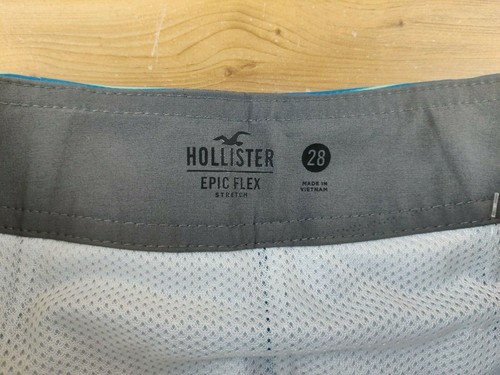 New Hollister Swim Trunks Mens Sz 28 Classic Fit Epic Flex Stretch Blue Mesh - Picture 5 of 5