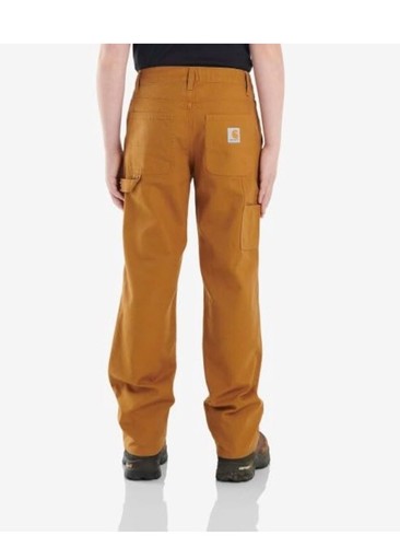 CARHARTT PANTS Boys Youth Brown Canvas Carpenter RN#13706 Size 12 New - Picture 4 of 7