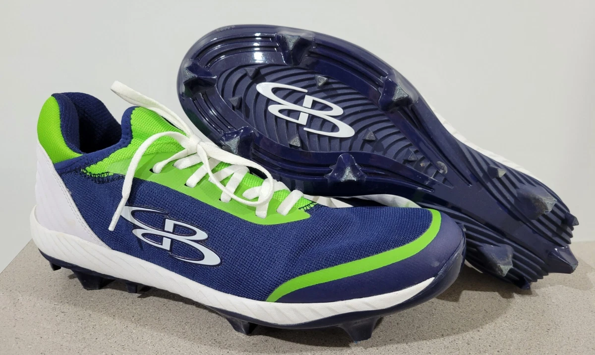 Boombah Baseball Softball Molded Cleats Navy Green Men s Size 11