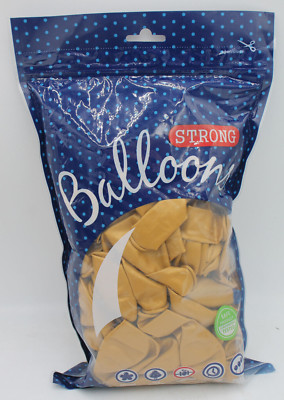 PartyDeco Metallic Gold Latex Balloons (30cm) - Pack Of 100