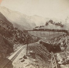 HIGH LEVEL R.R. BRIDGE. GEORGETOWN, COLORADO. STEREOVIEW.
