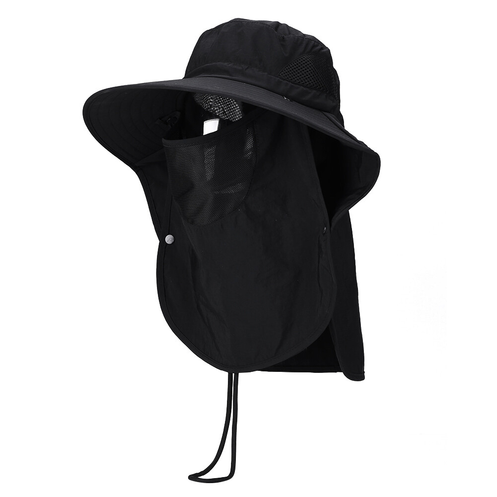 APL Generic Wide Brim Boonie cappello da sole maschera facciale sport pesca escursionismo bucket cap