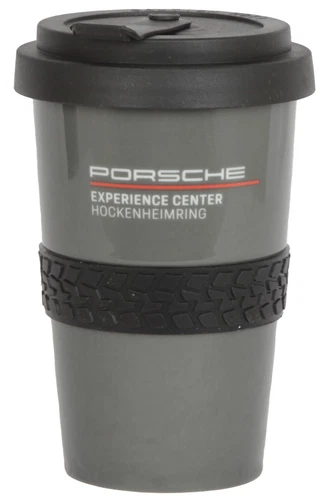 Porsche Mug Porcelain To-Go Mug Coffee Cup Experience Center Hockenheimring Gray