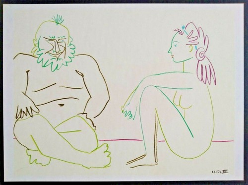 LITOGRAFÍA DE PABLO PICASSO 1955 con certificado de autenticidad. invertir en listado DE COLECCIÓN Picasso ARTE RARO - Imagen 2 de 2