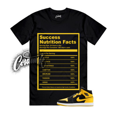 1 New Love Black Varsity Maize Yellow White 2025 T Shirt Match Match SUCC