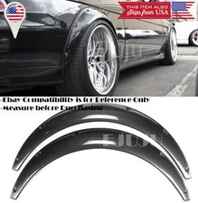 Extensión de llamaradas de guardabarros anchas flexibles efecto carbono negro 2 piezas para Ford