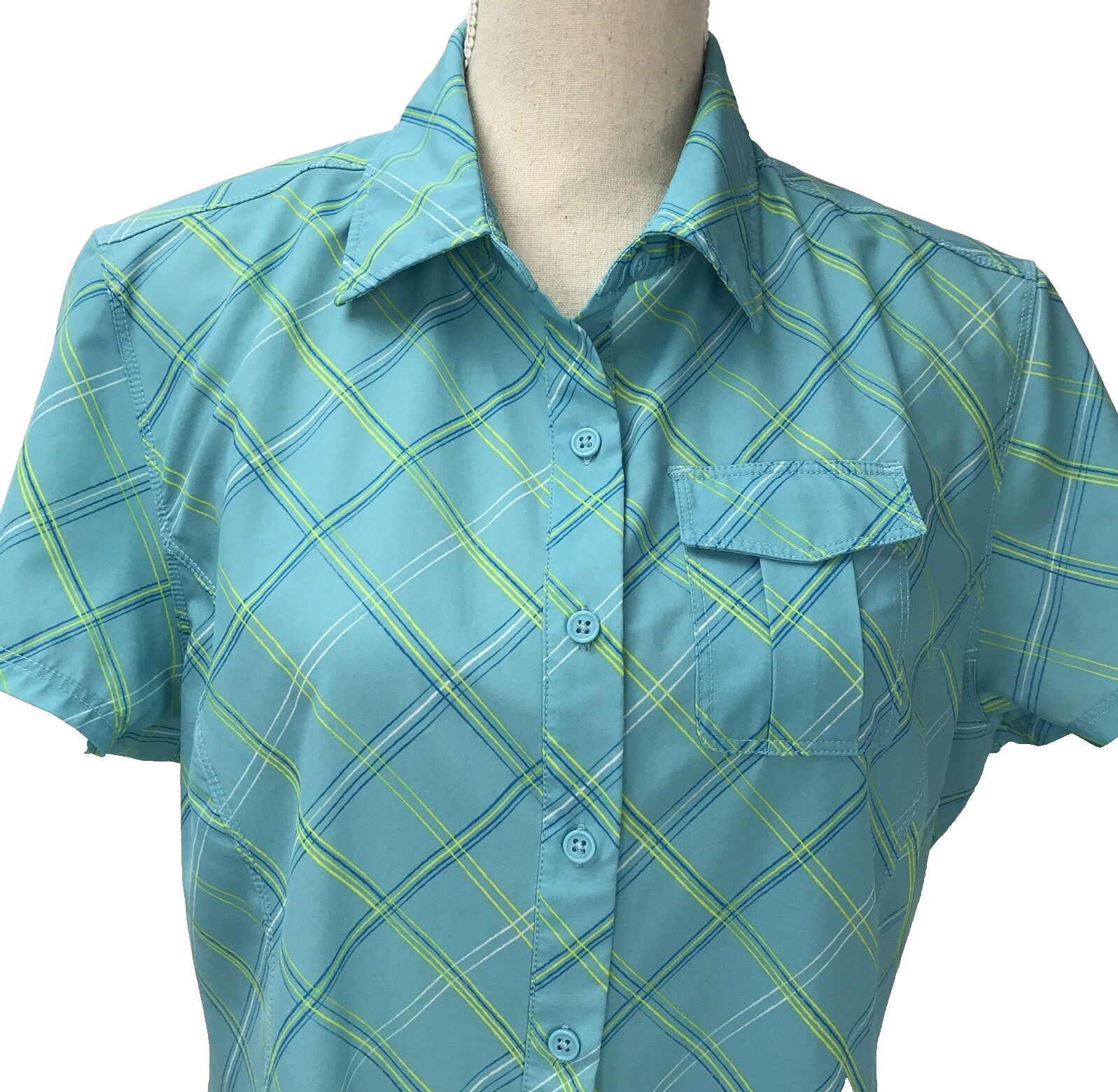 Reel Legends Performance Medium Button Up Shirt S… - image 1