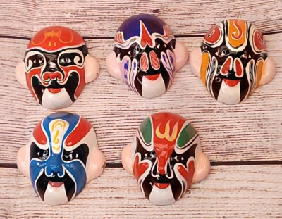 5 Chinese Beijing KEMPINSKI Hotel Hand Painted Opera Face Masks   