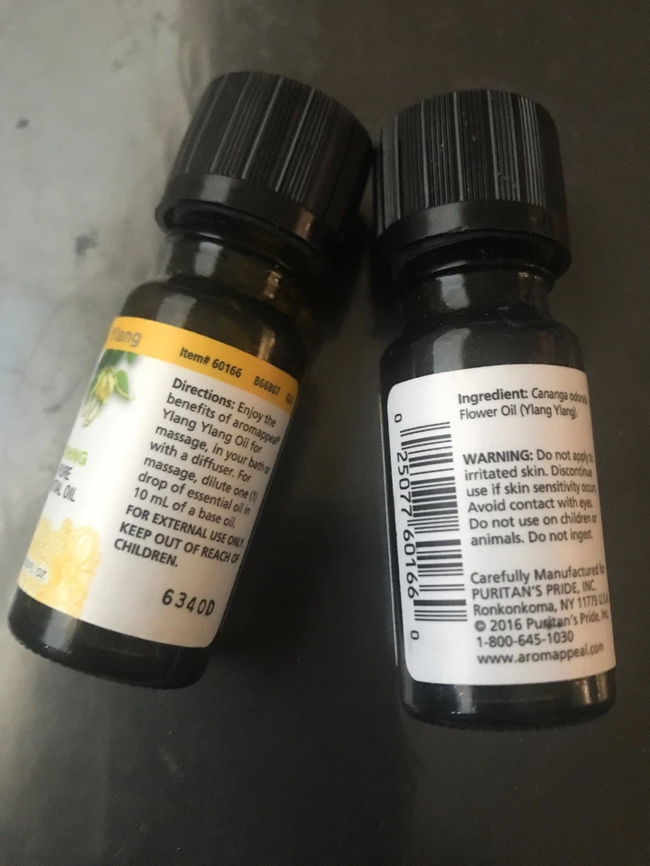 2 X Aceite Esencial Aromappeal Ylang Ylang 100% Puro-10 ml Aceite Foto 3 de 3