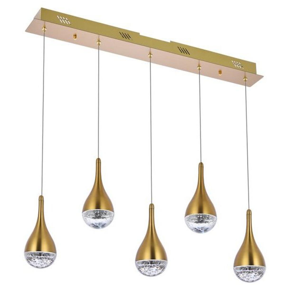 Elegant Lighting 3805D33SG Amherst Linear Pendant Ceiling Light eBay