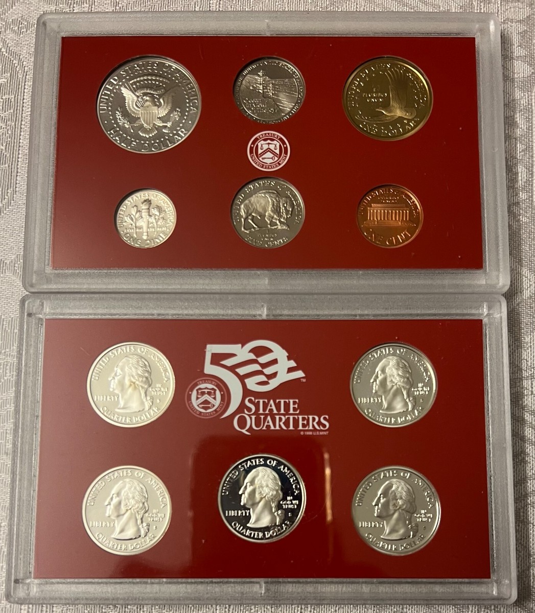 2000 UNITED STATES MINT SILVER PROOF SET (NO BOX), 7 SILVER PROOF