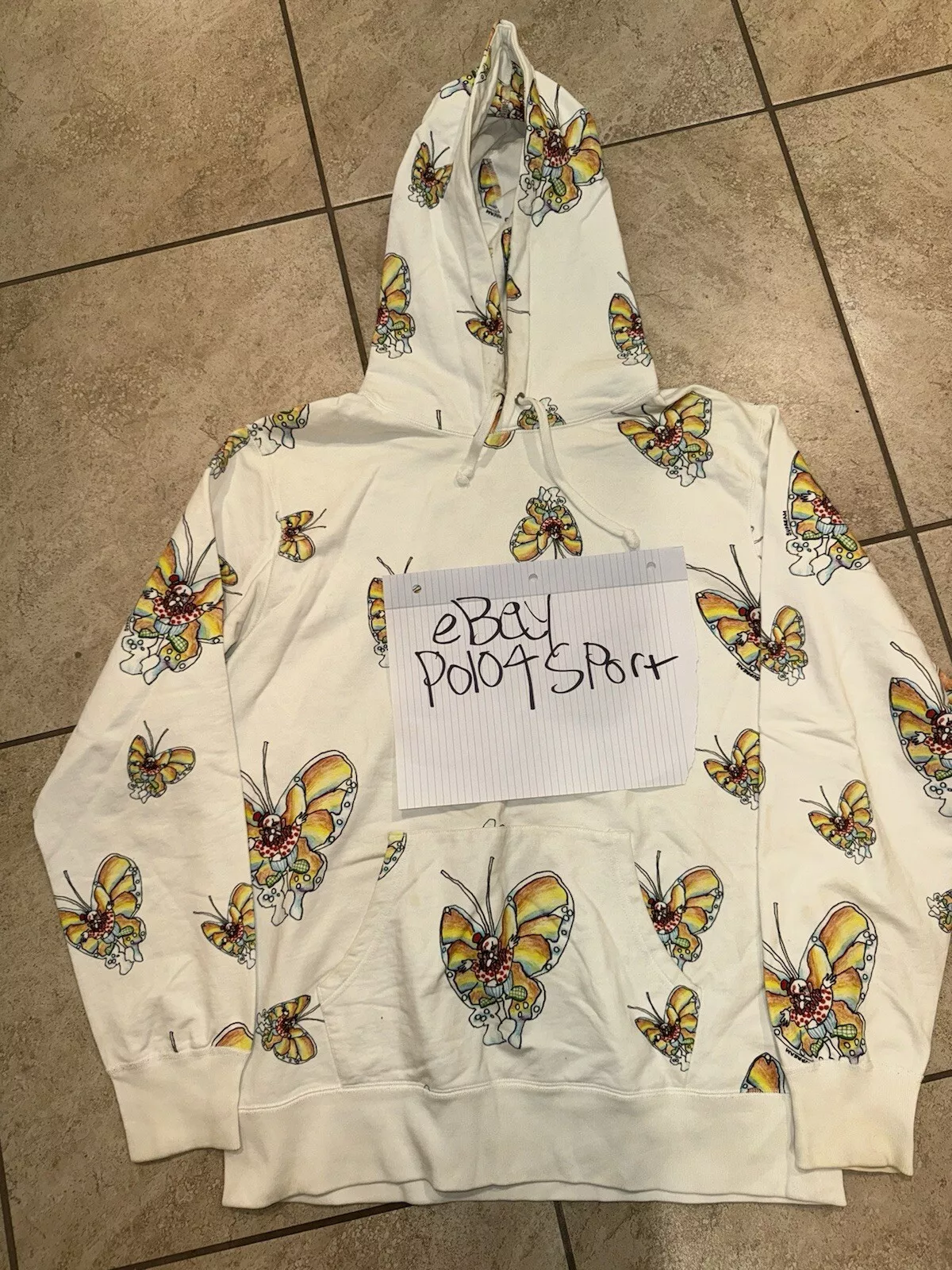 sweat à capuche suprême gonz papillon Mark Gonzales Krooked Vision Blind taille LARGE OCCASION