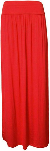 Womens Pleated Fold Over High Waist Maxi Skirt Gypsy Skirt Long Length Skirt - Picture 11 of 15
