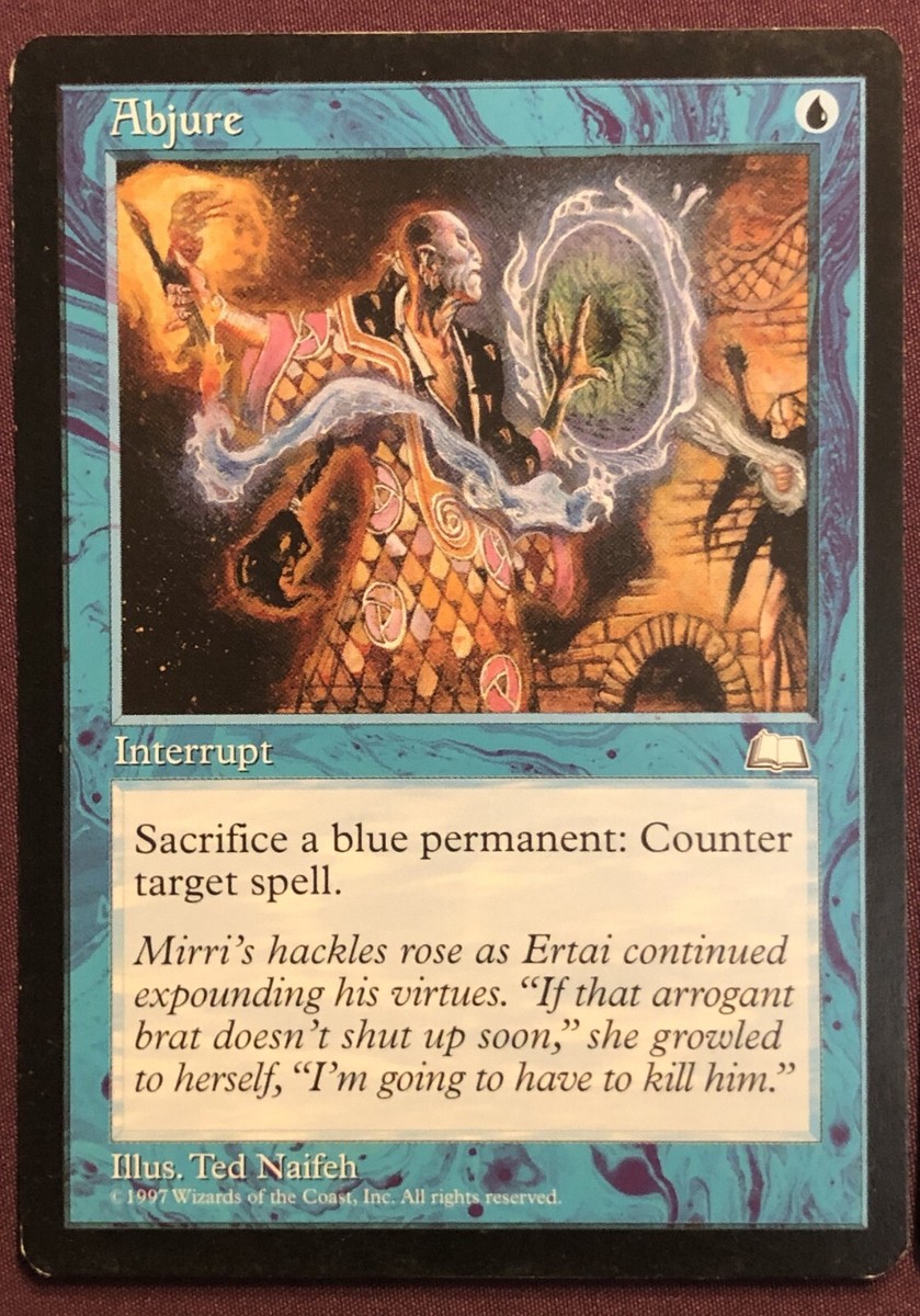 B3G3 ~ MTG ~ Abjure ~ WL Weatherlight ~ 1997 English ~ Blue Common