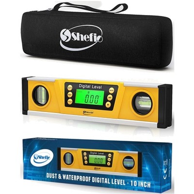 Digital Torpedo Level - 10 Inch, Bright LCD, Audio Indicator