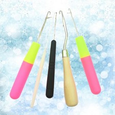5Pcs Wooden Knitting Hooks Set Durable Crochet Latch Hook Tool for Knitting