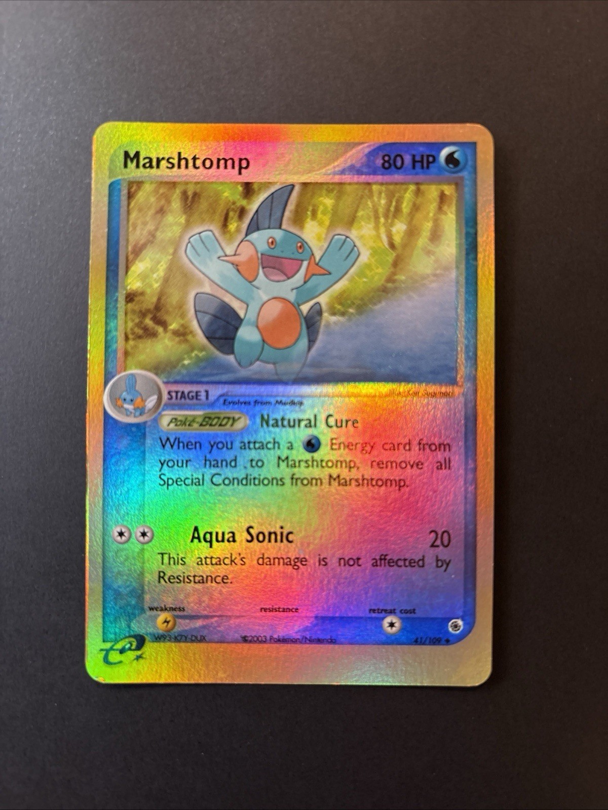Marshtomp 41/109 Ruby and Sapphire Reverse Holo