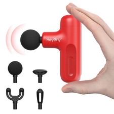 Super Mini Massage Gun Deep Tissue, Handheld Muscle Massager with 4 Heads, Pe...