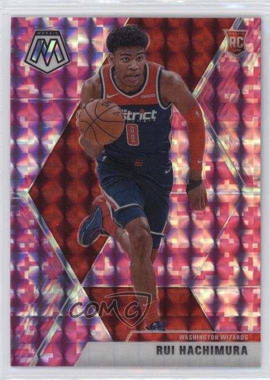 2019-20 Panini Mosaic Rookies Pink Camo Prizm Rui Hachimura #231 09br