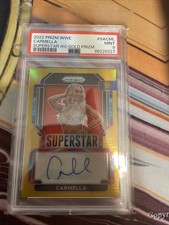 Carmella WWE Gold Prizm Auto 2022 PSA 9