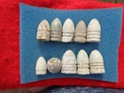 10 Different Various Confederate & Union Civil War Bullets RR