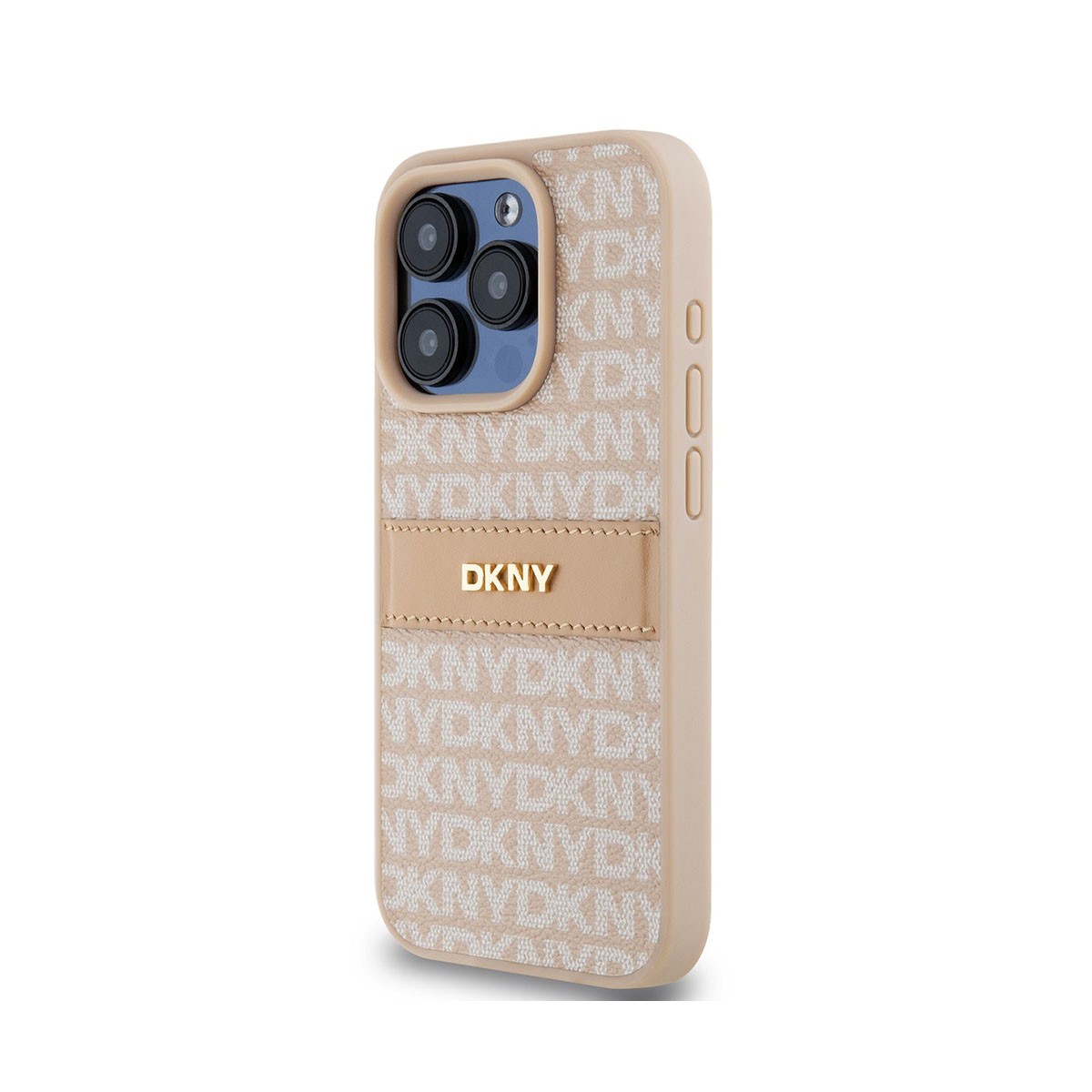 Coque iPhone 14 Pro Repeat Pattern rose métallisé pour look urbain chic - 3